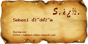 Sebesi Ádám névjegykártya